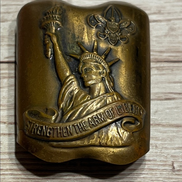 Vintage Boy Scouts Bronze Liberty Belt Buckle - Picture 3 of 5